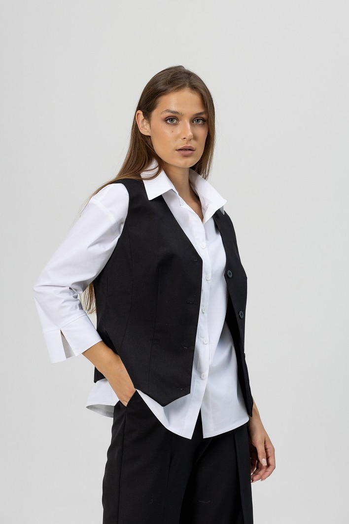 Костюм ATELERO 1088  черный белый - фото 4